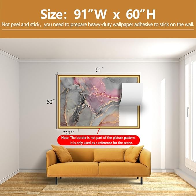 Grey and Pink Marble Wallpaper Abstract Art Texture Background Wall Mural for Bedroom Bathroom（Not Peel and Stick）