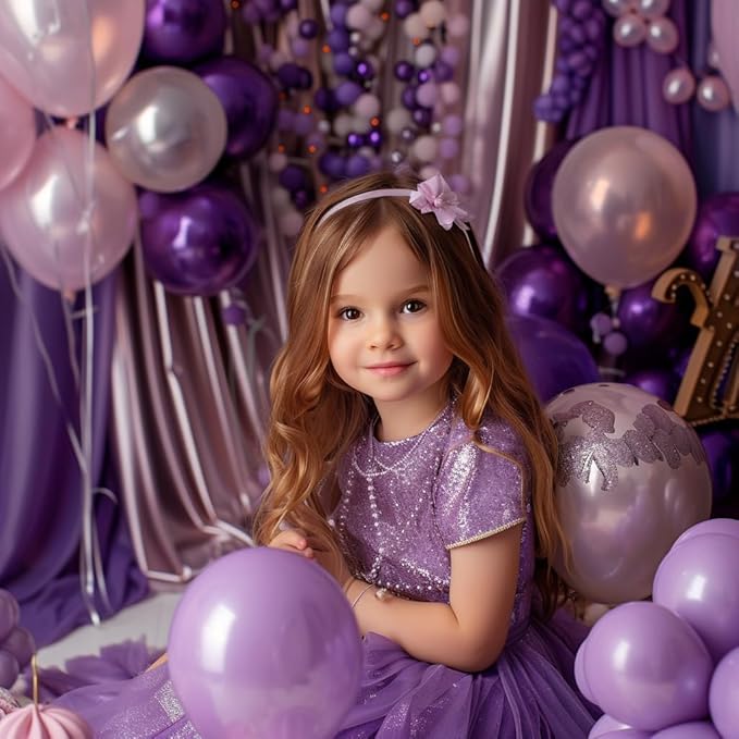 10x10ft Purple Curtains Wedding Backdrop Wrinkle Free Purple Photo Curtains Backdrop for Baby Shower Photoshoot Engagement Wedding Birthday Photography YUNBSDJ149