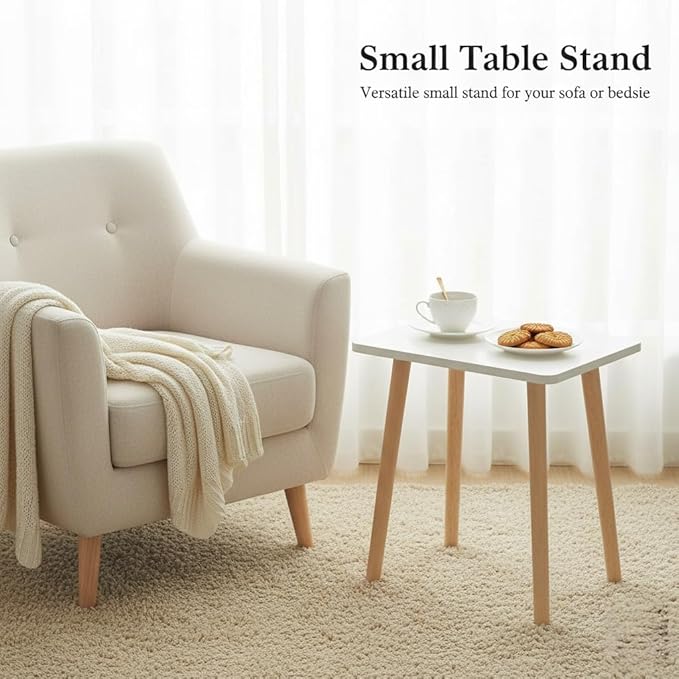 FORAOFUR Nursery Side Table, Small End Table Accent Table Living Room Balcony Office, Modern Side Bedside Home Decor, for Small Spaces, Easy Assembly