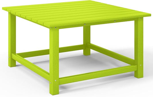 Costaelm Outdoor Kids Table, Toddler Dinner Table Baby Desk Outdoor Childrens Party Tables for Arts & Crafts, Snack Time, Multi-Activity Desk for Ages 2-8 in Classroom/Outside, Lime