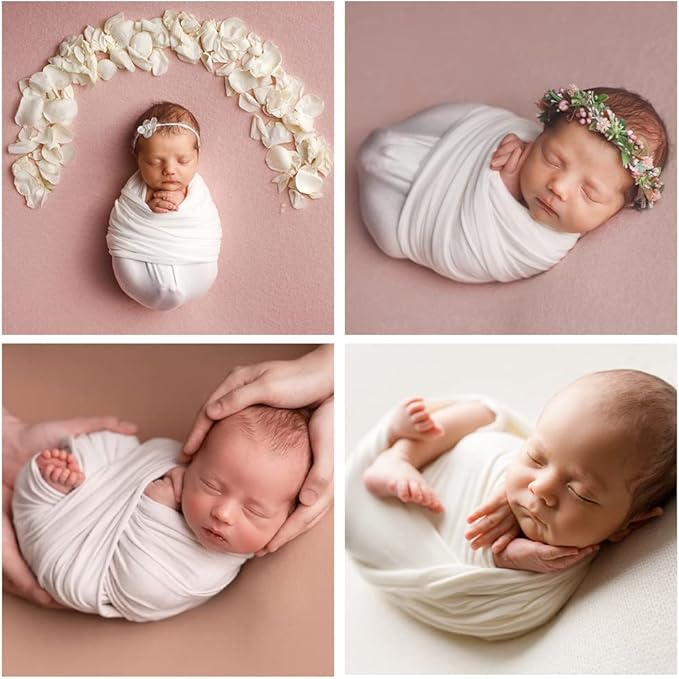 Newborn Photography Props Swaddle Newborn Wraps for Baby Boys Girls Infant Baby Photo Props Shoot Stretch Blanket