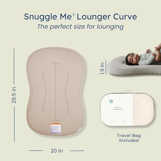 snuggle me® Baby Lounger Curve (Birch) + Lounger Cover (Birch) - Bundle