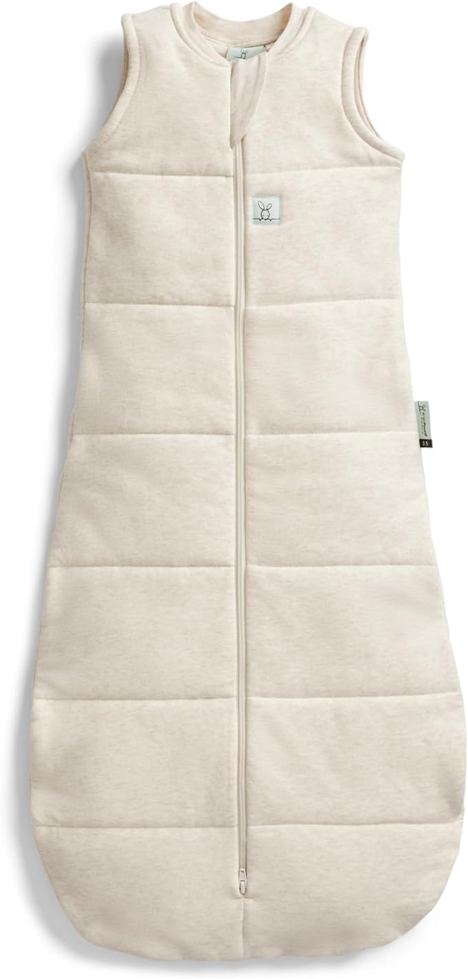 ergoPouch 1.0 Tog Jersey Sleeping Bag – Arms-Out Baby Sleep Sack, Ideal Transition from Swaddling, Slim Fit Keeps Baby Secure & Comfortable, Soft Breathable Fabric (3-12 Months, Oatmeal Marle)