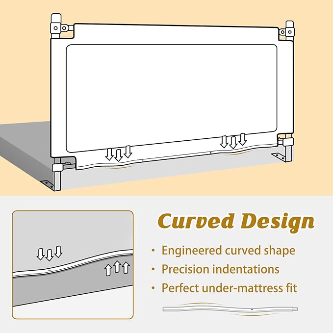 Height Adjustable Bed Rail for Toddlers, Kids Safety Baby Bed Rail for Twin/Full/King/Queen Size Bed (1 Side, 39 Inch)
