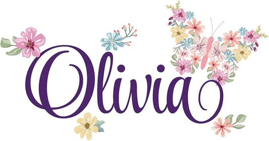 Butterfly Wall Sticker, Custom Name Wall Decals,Peel and Stick Wall Decals for Nursery and Kids Room