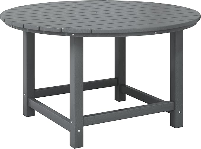 Costaelm Kids Dinner Table, Toddler Play Desk Student Desk Outdoor Childrens Picnic Tables for Children Arts & Crafts, Snack Time, Multi-Activity Table for Ages 2-8 in Home/Outside, Gray