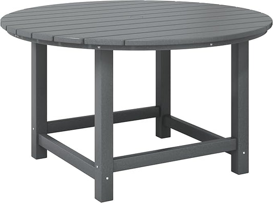 Costaelm Kids Dinner Table, Toddler Play Desk Student Desk Outdoor Childrens Picnic Tables for Children Arts & Crafts, Snack Time, Multi-Activity Table for Ages 2-8 in Home/Outside, Gray