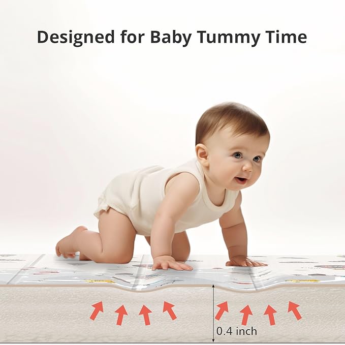 UANLAUO Foldable Baby Play Mat - 71 x 59 Inches, Reversible for Infants to Kids, Anti-Slip for Indoor and Outdoor
