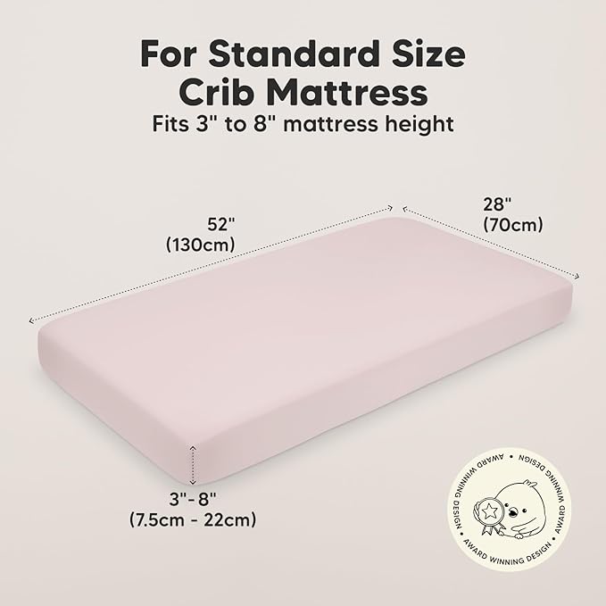 KeaBabies 2-Pack Organic Crib Sheets for Boys, Girls - 52x28 Fitted Crib Mattress Sheet Neutral, Breathable Jersey Cotton Cover for Baby Bed, Toddler Mattress, Soft & Cute Prints (Pastel)