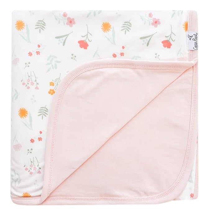 Copper Pearl Three-Layer Baby Blanket: Soft Baby Quilts for Boys and Girls | Breathable, Cozy, Toddler Blanket | Baby Quilt for Newborns | 46x46 Premium Polyester/Rayon | Mabel