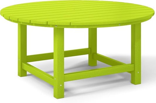 Costaelm Kids Dinner Table, Toddler Play Desk Student Desk Outdoor Childrens Picnic Tables for Children Arts & Crafts, Snack Time, Multi-Activity Table for Ages 2-8 in Home/Outside, Lime