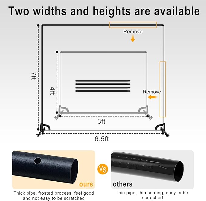 7x6.5ft Green Screen Backdrop Kit,Movable Backdrop Stand with Wheels and Greenscreen Background for Video Recording,Streaming.