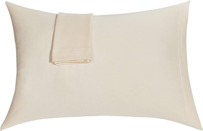 Snuggle-Pedic Pillow Case - Queen 20" x 30" White Pillow Cases w/Breathable Stretch Knit Cotton