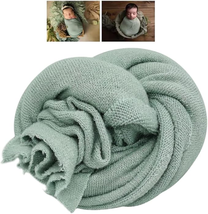 Newborn Posing Wrap Newborn Photography Props Soft Stretch Knit Blanket Handmade Wrap for Baby Boys Girls Photoshoot