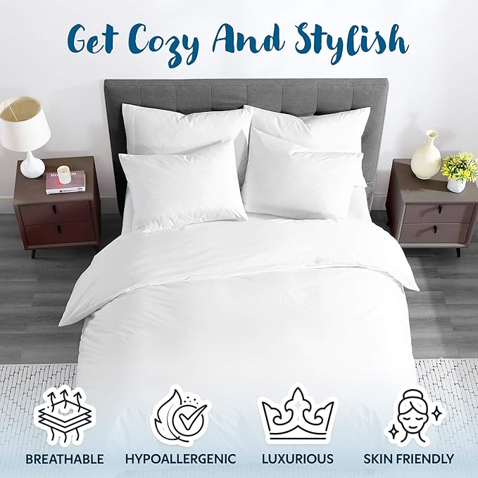 Guardmax Waterproof Duvet Cover - Jersey Fabric with Zipper Closure | Premium Quality, Bed Bug & Allergen Proof Full (76 x 86)