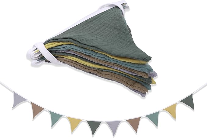 Pennant Banner Flags,Infant and toddler room decoration pennant,for Nursery Decor Baby Birthday Boho Wedding Shower Party Event (Colorful triangular flag banner94)
