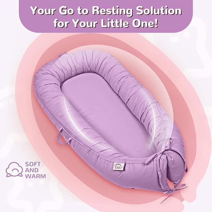 Baby Lounger, Infant Lounger for Newborn,Portable Baby Nest Cover Breathable & Soft, Newborn Essentials