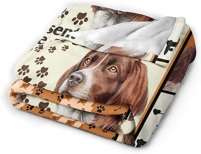 Springer Spaniel Dog Blanket Springer Spaniel Gifts and Decor Cute Dog Throw Blanket Dog Blanket for Girls Women Kids Adults Soft Warm Cozy Fleece Blanket for Couch Sofa Bed 50"x40"