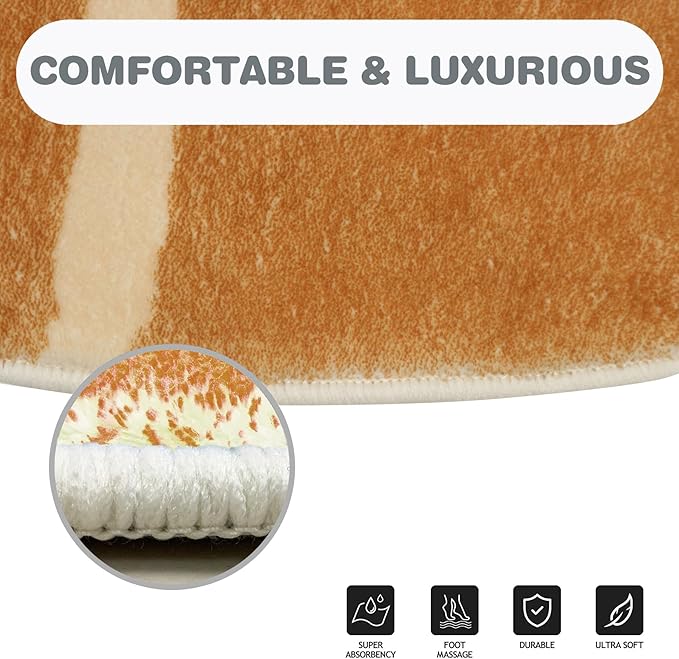 ABREEZE Large Round Kids Play Mat 5.3ft,Lion Nursery Rug Fluffy Faux Wool Kids Rug Soft Plush Non-Slip Childrens Carpet for Bedroom Living Room Playroom,Brown