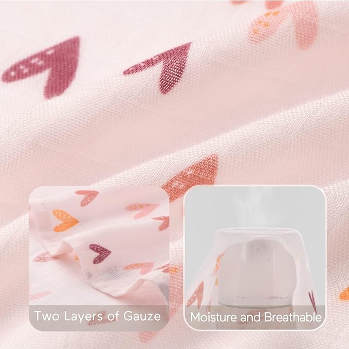 Momcozy Muslin Swaddle Blankets, 4 Pack Soft and Breathable Skin-Friendly Large 47 X 47 Inches Neutral Matching Baby Swaddling Receiving Blankets for Newborn Girls and Boys