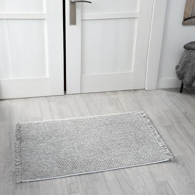LUXE WEAVERS Solid Machine Woven Gray 2x3 Area Rug, Indoor Stain-Resistant Carpet