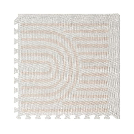 Toddlekind Playmat - Premium Foam Playmat, 4 x 6 feet, 6 Tile Extra Thick Foam Floor Puzzle Mat for Babies/Toddlers Stylish, Non-Toxic, Odorless. Perfect for Tummy Time & Play. 0m+