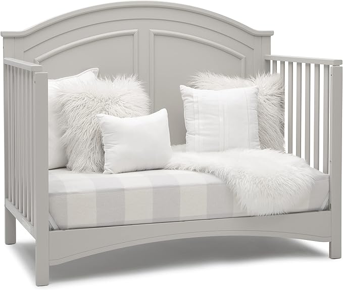 Delta Children Perry 6-in-1 Convertible Crib - Greenguard Gold Certified, Moonstruck Grey