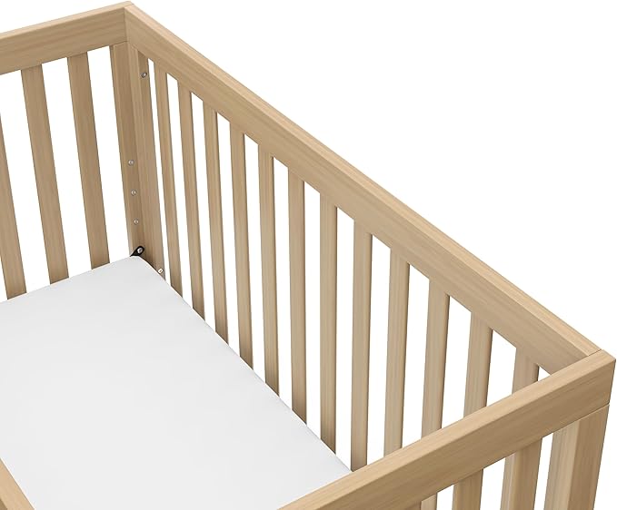 Storkcraft Beckett 3-in-1 Convertible Crib (Driftwood) – GREENGUARD Gold Certified, Fits Standard Crib Mattress, Converts to Toddler Bed and Daybed, 4 Mattress Heights, Grow-with-Me Design