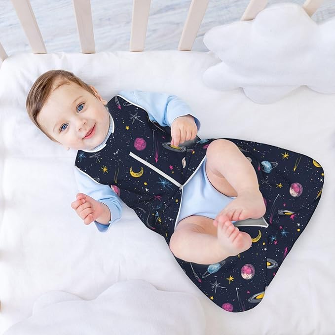 Baby Sleep Sack Sleeveless Sleeping Bag Wearable Blanket Soft Breathable Toddler Sleep Bag Colorful Dinosaur
