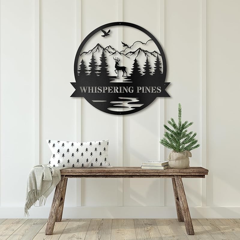 Custom Metal Signs Metal Name Sign Metal Wall Art Split Letter Monogram Wall Decor Metal Wall Art Last Name Sign Family Name Sign Personalized Wedding Gift Fire Pit Sign Outdoor Decor Cabin Sign