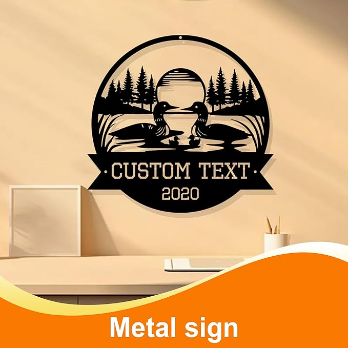 Custom Duck Metal Wall Sign, Personalized Duck Metal Wall Art, Farm Decor, Cabin Decor, Porch Sign