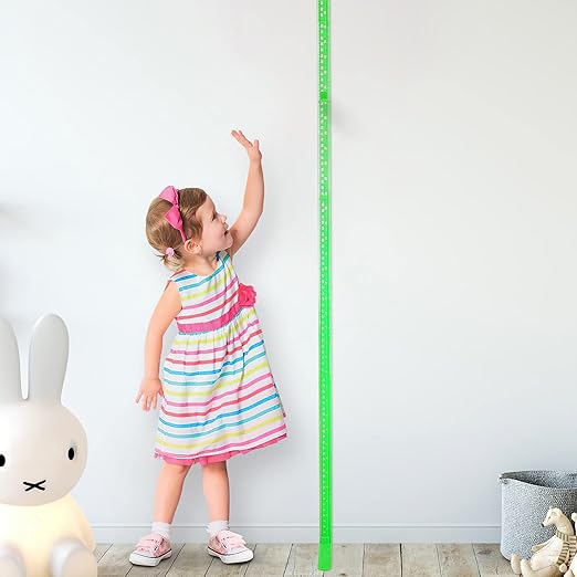 Height Measurement for Wall, Children Adult Height Measurement Rod, 3D Removable Growth Height Stick, Wall Mounted Splicing Height Ruler for Kids Baby Nursery 79 inch (Green)