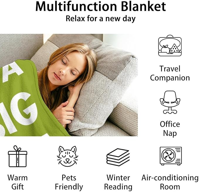Pickle Throw Blanket for Baby - 30x40 Inches Lap Size - Soft Fluffy Cozy Blankets Gift - Green Funny Blanket Throws for Couch, Work