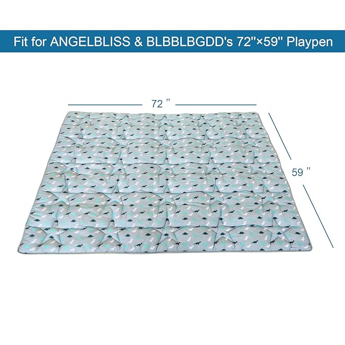 Baby Play Mat for 71'' x 59'' Playpen, Playmat for Babies and Toddlers Large & Thick, Non Slip Baby Play Mats for Floor, Kids Play Mat for Playpen Easy Clean, Foam Play Mat, Grey