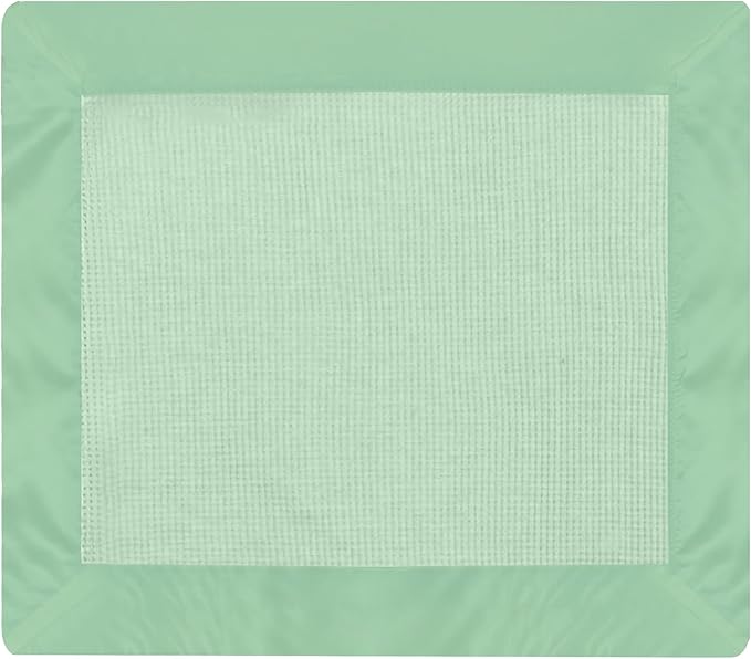 Blankets Thermal Waffle Baby Blanket Crib Bedding - Soft Cozy Warm Infant Thermal Cover for Nursery Stroller or Bassinet, Lightweight Ideal Shower Gift, Nylon Trim Mint Green 36" x 50"