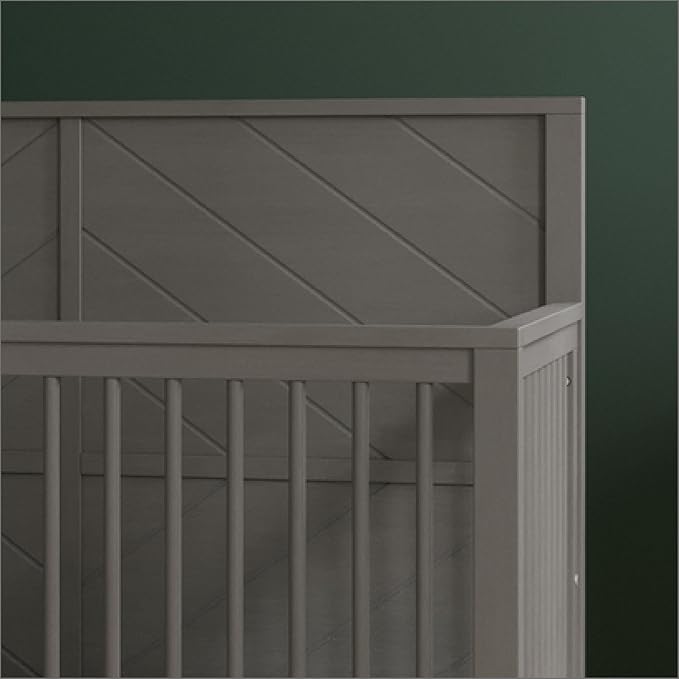 Child Craft Surrey Hill Crib, Dresser and Chest Nursery Set, 3-Piece, Includes 4-in-1 Convertible Crib, Dresser, and Chest, Grows with Your Baby (Lunar Gray)