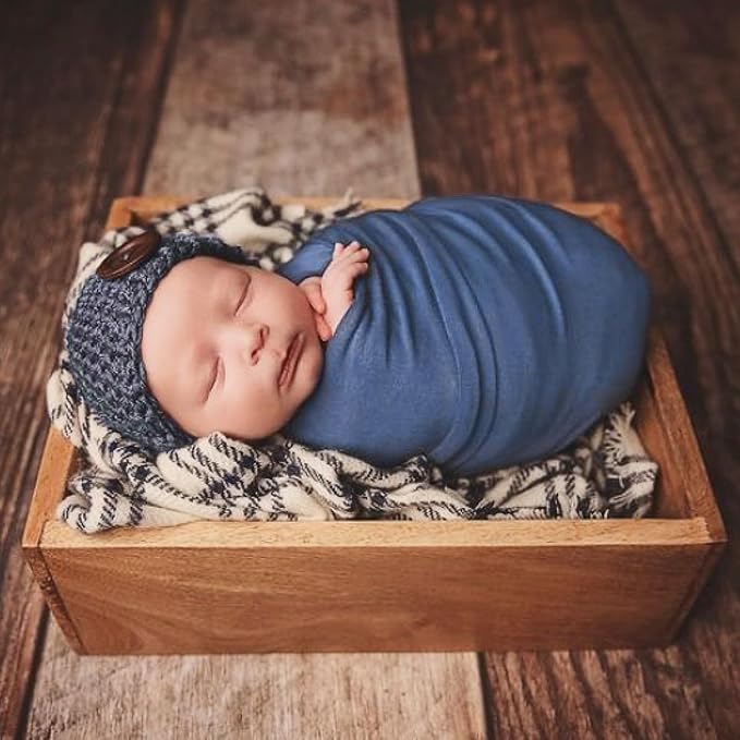 Newborn Photography Props Swaddle Newborn Wraps for Baby Boys Girls Infant Baby Photo Props Shoot Stretch Blanket