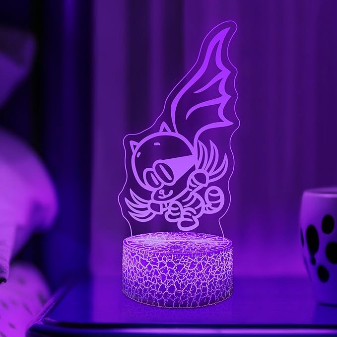 Officially Licensed Dog Man Night Light - Cat Kid LED Glow Light with Removable 7 Colors Base, Kids Bedroom Decor Bedside Lamp, Night Light for Kids, Christmas Birthday Gifts for Boys & Girls