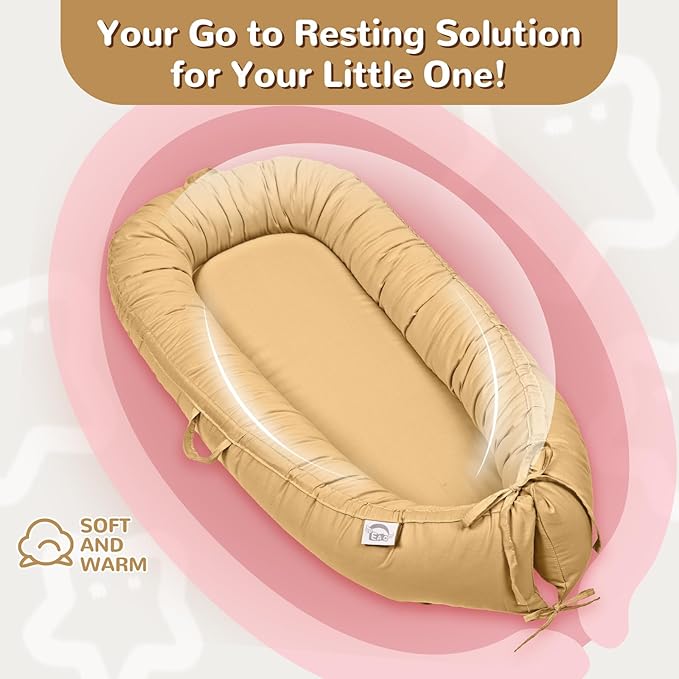 Baby Lounger, Infant Lounger for Newborn,Portable Baby Nest Cover Breathable & Soft, Newborn Essentials