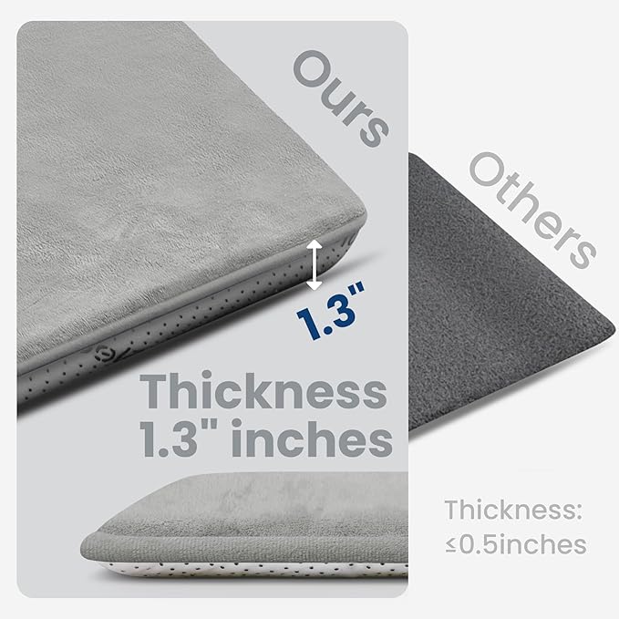 Baby Play Mat for Floor,Extra Large 59"×71" Tummy Time Mat,Thicker Memory Foam Mats for Toddler,Infant,Kid,Water Repellent Ultra Soft Coral Velvet,Non-Slip Backing Safe for Crawling(Light Grey)