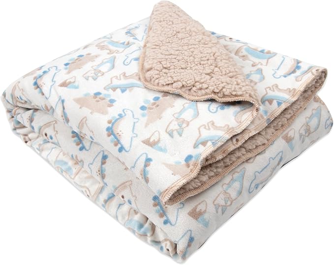 Baby Essentials Sherpa Fleece Baby Blanket 35x30 – Super Soft, Warm Reversible Baby Blankets for Newborns, Infants, Toddlers, and Nursery