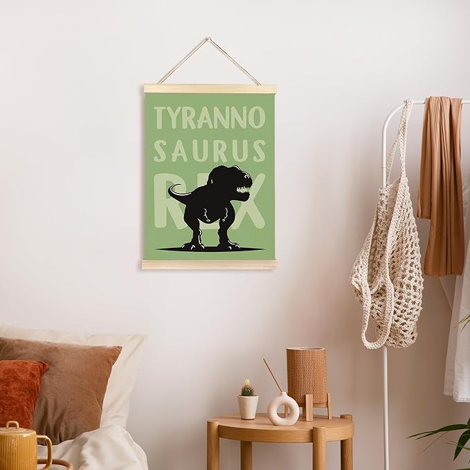 CGBHW Dinosaur Species Poster Hanger Frame 12x16, Sage Green Dino Tyrannosaurus Rex Posters Wall Art Hanging Decor for Boys Room Toddler Bedroom Playroom Nursery Classroom, Educational Wall Art