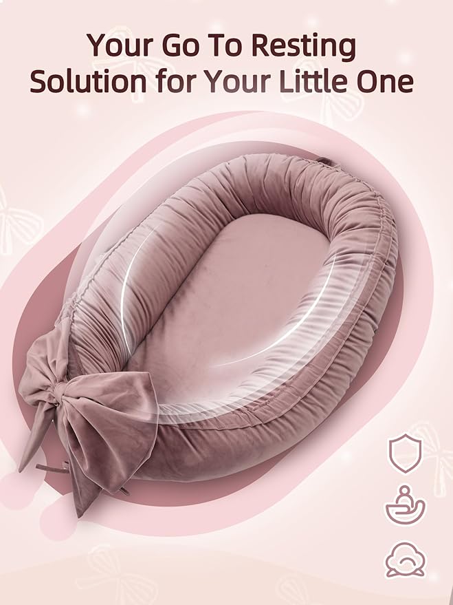 Baby Lounger, Infant Lounger for Newborn,Portable Baby Nest Cover Breathable & Soft, Newborn Essentials