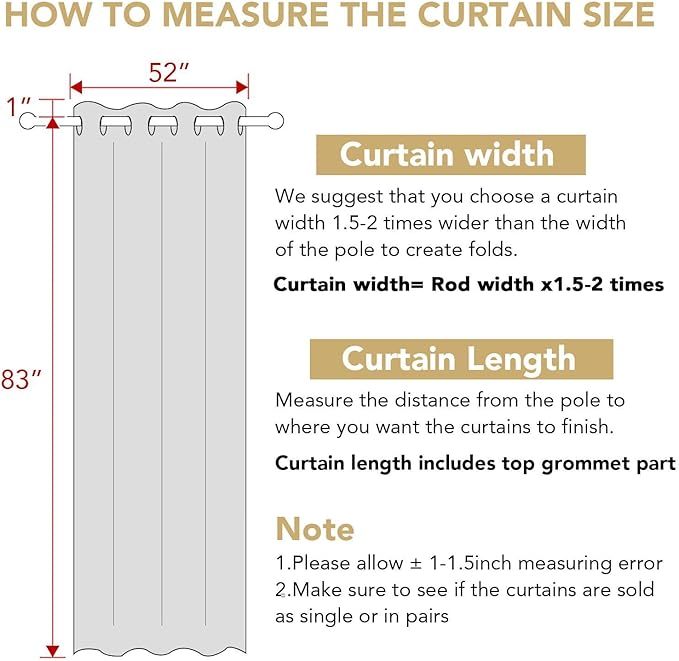 H.VERSAILTEX Blackout Curtains 84 inches Long for Living Room Thermal Insulated Room Darkening Window Treatment Panels Drapes Light Reducing Curtains for Bedroom, 2 Panels, 52" W x 84" L, Rust