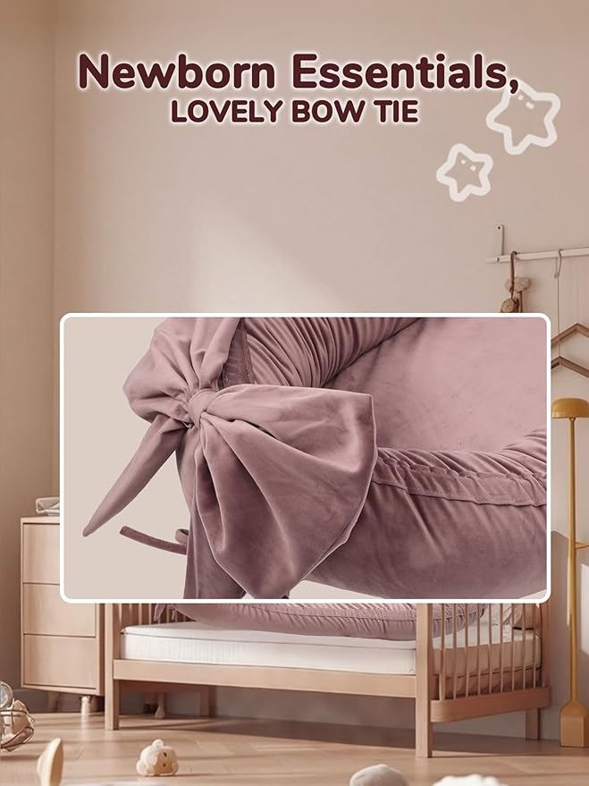 Baby Lounger, Infant Lounger for Newborn,Portable Baby Nest Cover Breathable & Soft, Newborn Essentials