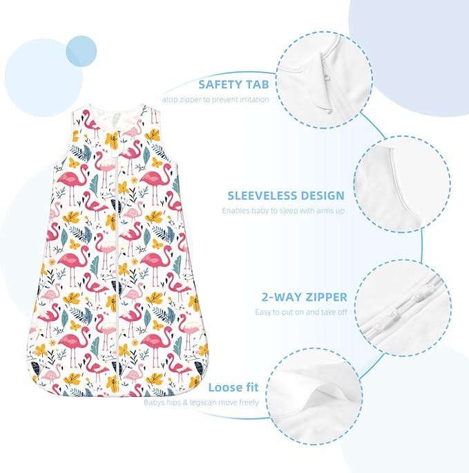 Baby Sleep Sack Sleeveless Sleeping Bag Wearable Blanket Soft Breathable Toddler Sleep Bag Colorful Dinosaur