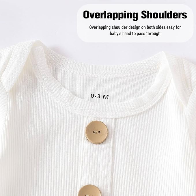 OPAWO Knotted Gown Baby Newborn Sleepers Baby Boy Coming Home Outfit, Bamboo Viscose Baby Gowns with Mitten Cuffs and Hat Set