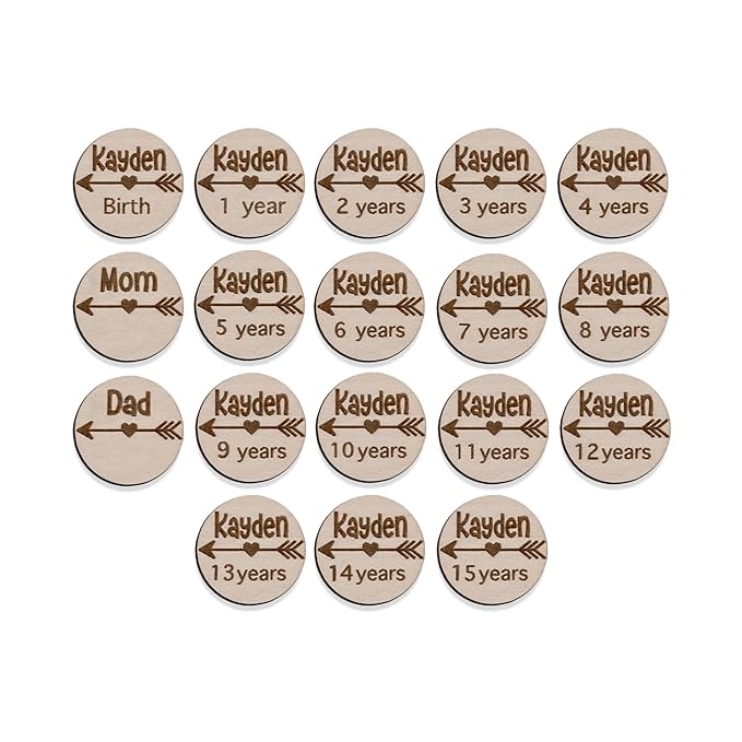 Personalized Wooden Markers for Kids Ruler Growth Chart.