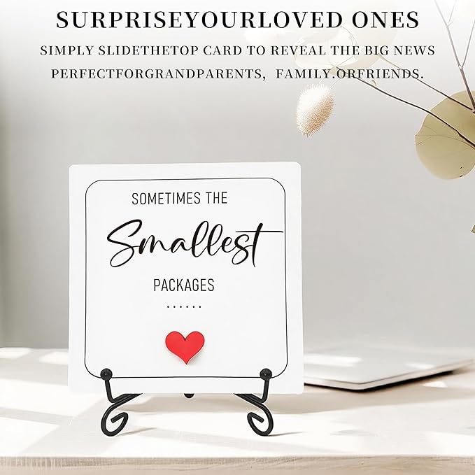 Pregnancy Announcement, Ultrasound Picture Frame Wooden Surprise Box, Baby Coming Soon Announcement Sign, Pregnancy Reveal Gifts for Grandparents, Husband, Friends, Auntie, Uncle, Best Sister