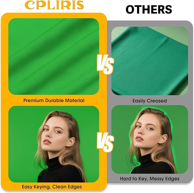 10x20ft Green Screen Backdrop for Photography, Dual-Size Dual-Pocket Design Chromakey Background for Photoshoot, Game Steaming, Zoom Meeting with Both Options of 10 ft and 20 ft in Width